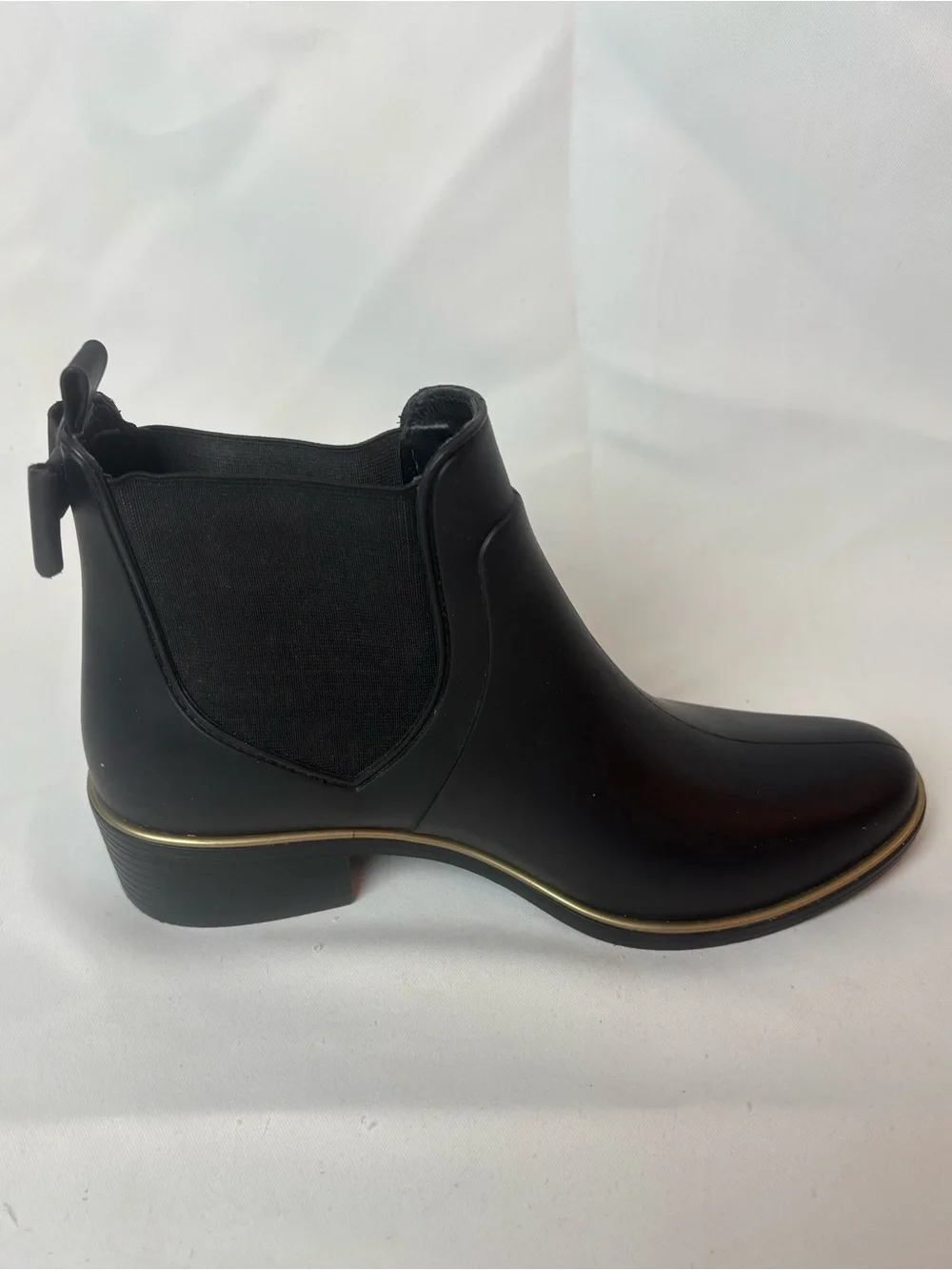 Kate Spade Sedgwick Solstice Rain Boots Chelsea Booties Black Rubber Women’s 9